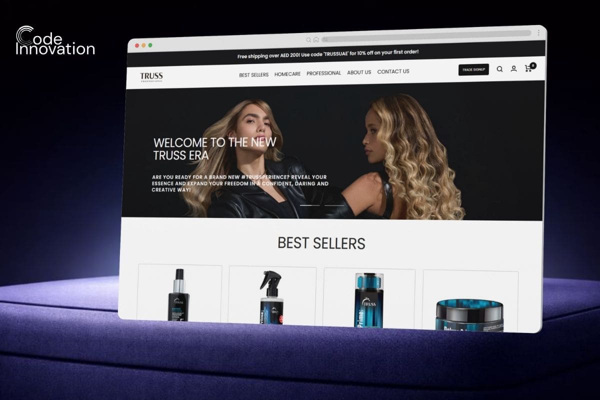 Code Innovation LLC Work - Truss Professional E-Commerce developmentfor a global professional hair care brand.